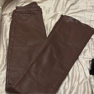 L'AGENCE Clayton Coated Wide-Leg Jean